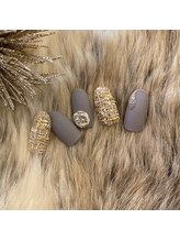 エムクオリティ(M-Quality)/tweed button