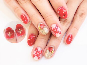 ネイルコレクション ピンク(Nail Collection Pink)/ジェル定額￥9990ぷっくりハート