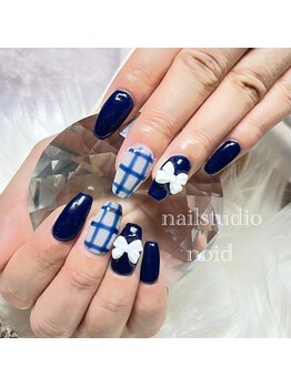 ノイド(noid)/ネイビー/チェック