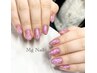 【ぷっくりアート★】ワンカラーミラーネイル　¥7000 100分