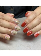 ハズグラスネイル(Haze Grass nail)/クリスマスネイル