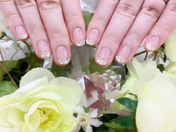 プルミエ ネイル(Premier Nail)/ラメフレンチ★シルバー