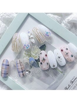 ７月大人可愛いおでかけネイル