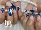 星×フレンチネイル
