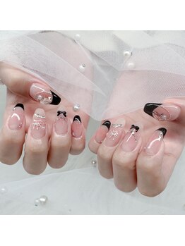 シュシュ(Chou Chou)/Black French × Ribbon