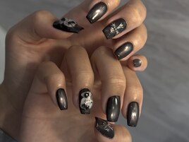 ブラックマグネットネイル