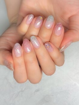 フラッシュネイル×グラデ