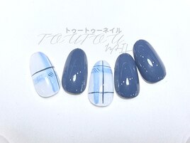 チェックxブルー