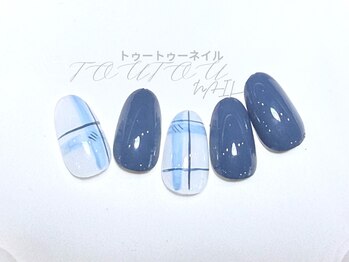 トゥートゥー(TOUTOU)/チェックxブルー