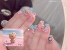 夏ネイルにピッタリキティパーツ