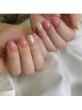 フェミニンネイル(Feminine Nail)/ちゅるんワンカラー＋アート