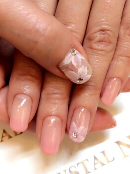 クリスタルネイル ボンベルタ橘店(CRYSTAL NAIL)/フラワーネイル