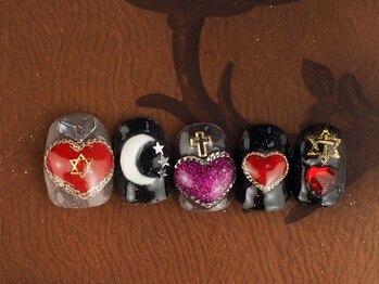 ゆびノさき/ぷっくり☆闇かわネイル