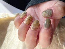 アイネイルズ 梅田店(I nails)/奥行き塗りかけうねうね¥9700