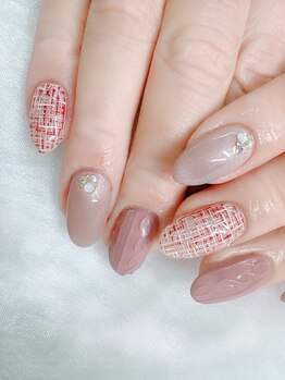 ツイード×ニット