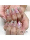 お花ネイル＆ラメグラでキラっ！