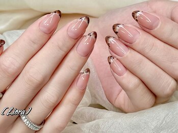 ハロウィン　秋ネイル　べっ甲　