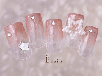アイネイルズ 町田店(I nails)/グラデーション星ネイル9480円