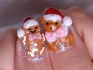 3Dクリスマスネイル