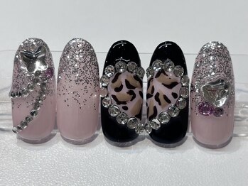 ハート×レオパード