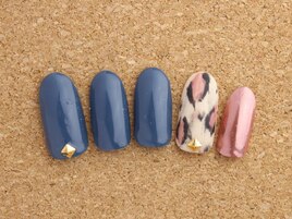 ネイビー×レオパード