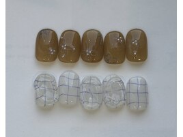 えんぴつお花チェックぷっくり