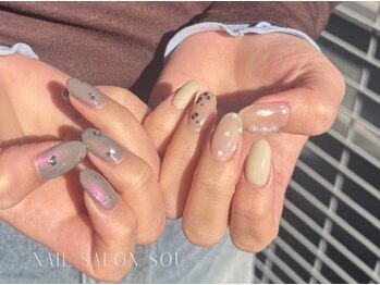 ソウ 難波店 nail salon Sou/ニュアンスネイル