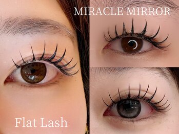 ミラクル ミラー(MIRACLE MIRROR)の写真/似合わせまつげエクステで理想の目元へ☆フラットラッシュで持続も◎