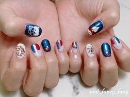 モチーフネイル＋追加アート