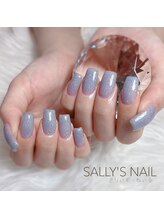 さりぃず ねぃる(SALLY’S NAIL)/ラメカラーロングスクエアネイル
