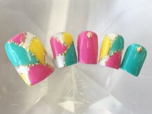ラリュールネイル(L'Allure nail)/フットプッチ柄ネイル￥9900