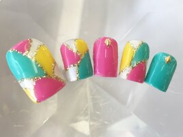 フットプッチ柄ネイル￥9900