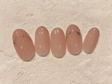 ナル バイ ネイルブレイク(Nalu by Nail Break)/シンプル×上品ラメライン