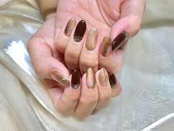 デリカ 溝の口店(DELICAT)/秋にぴったりのブラウンネイル