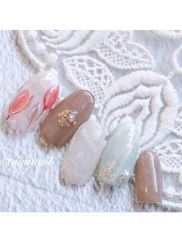 たゆ ネイル(たゆnail)/ニュアンス春チューリップネイル