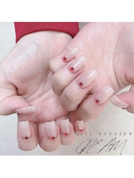 クリーム(Nail Atelier CREAM)/長さだし＋ワンカラー