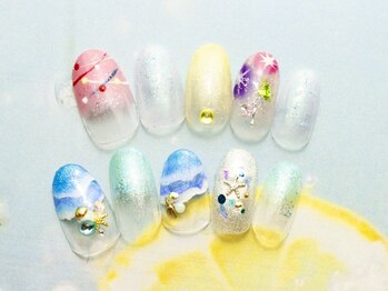 池袋ネイルサロン イイネイル(Ee-Nail)の写真/全員JNEC1級!池袋西口駅徒歩1分*写真:初回上¥7980下¥8500[ウォ-タ-ケア＆オフ込]甘皮ケア付◎お得で可愛い