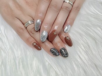 brown×glitter×cross.