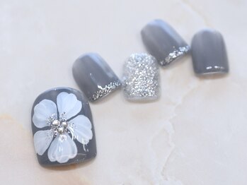 FOOT☆フット☆手描きフラワー