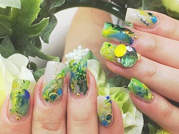 ネイルサロン ディーバ ギンザ(Nail salon Diva GINZA)/爽やかピーコック￥9500