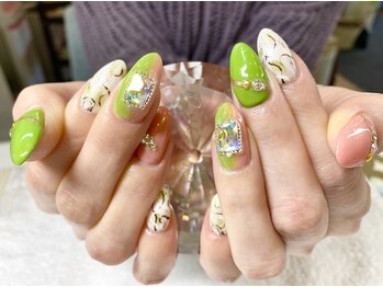 ダブルムーンビューティフル(DOUBLEmoonBeautiful)/春を感じるピンクとグリーン♪