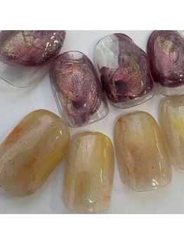ラテネイル(Latte nail)/purple mirror