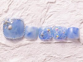 海のマーブルネイル￥7500