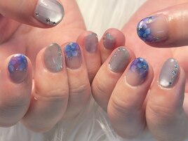 紫陽花ネイル
