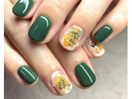 秋色インクネイル