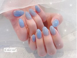 うるちゅるパステルブルーネイル