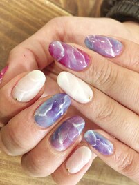 天然石風ネイル￥9980