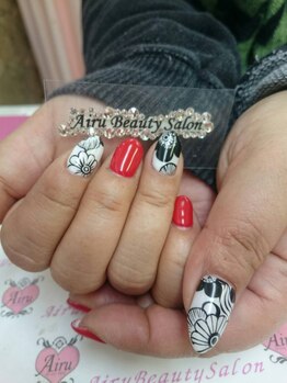 アイル ビューティーサロン(Airu Beauty Salon)/和風手描きお花ネイル
