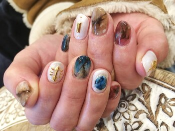 アイラッシュアンドネイル専門店 クラル(CURAR)/ターコイズネイル¥9980