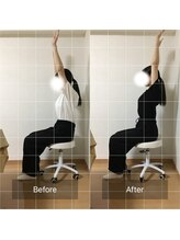 春日原りらくや整体院/肩こり/全身矯正before・after◎